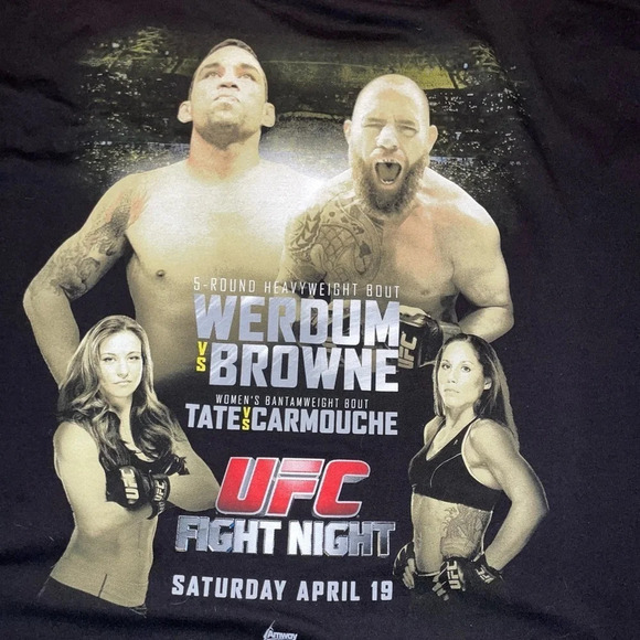 UFC On Fox Fight Night 11 Orlando Werdum Vs Browne T-Shirt Men’s Size XXL - Picture 1 of 10